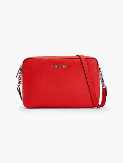 Calvin Klein Táskák & Kiegészítők HU738974 | Calvin Klein Bőr Női Crossbody Táska Korall